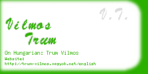vilmos trum business card